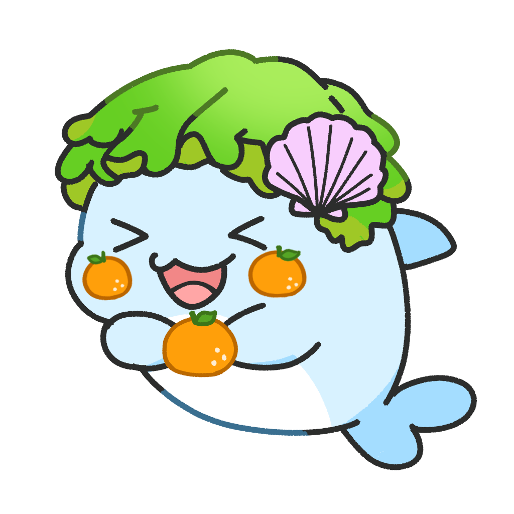 みかんを大切そうに抱えるれいほくちゃん