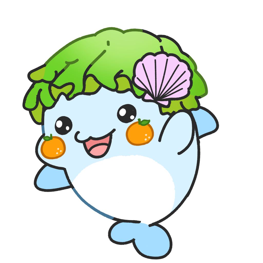 ひれを上げて町の場所を紹介するれいほくちゃん